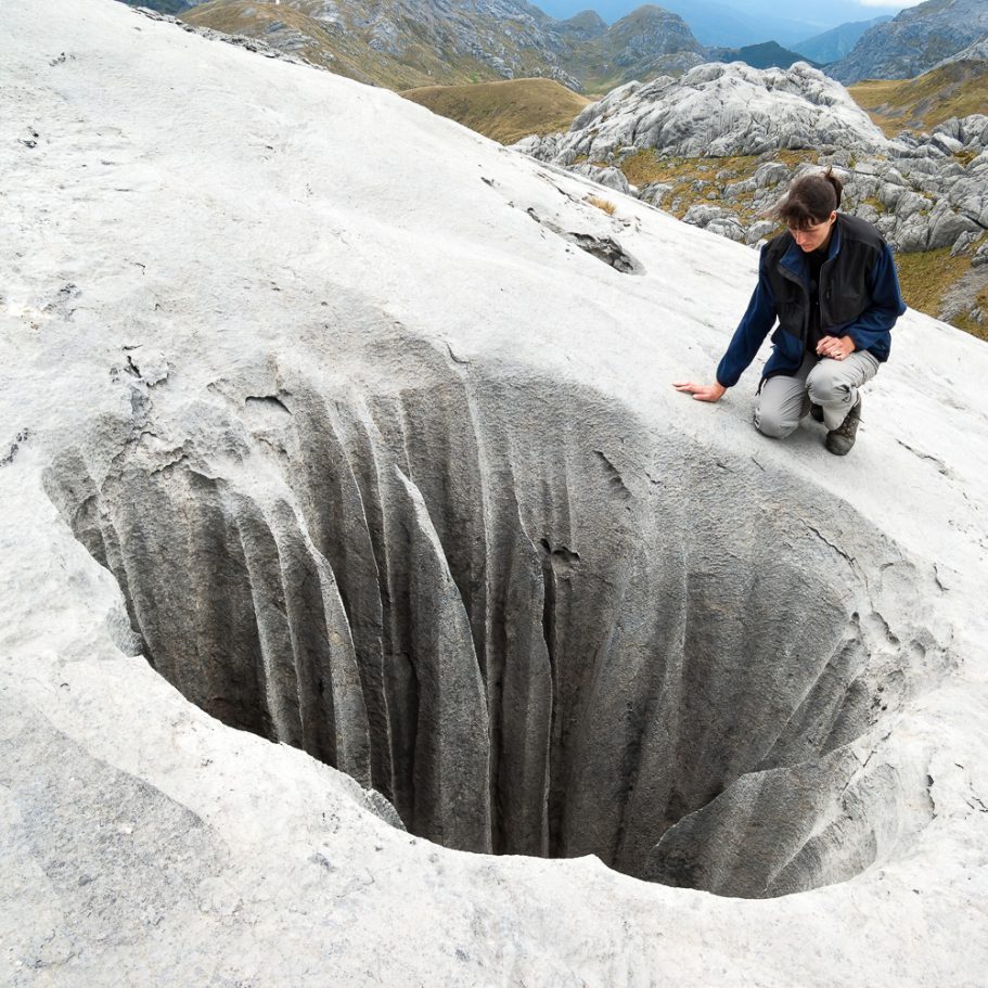Vertical cave entrance