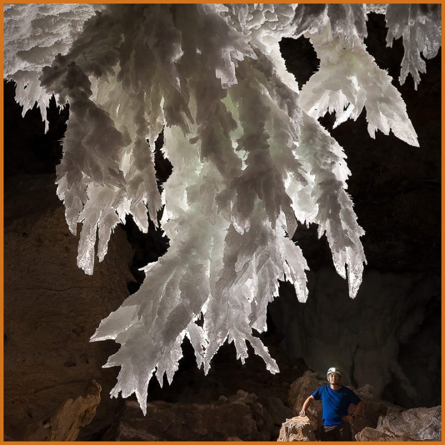 Gypsum crystals in the "Chandelier Ballroom" of Lechuguilla Cave; title photo for "Sublime Lechuguilla" portfolio