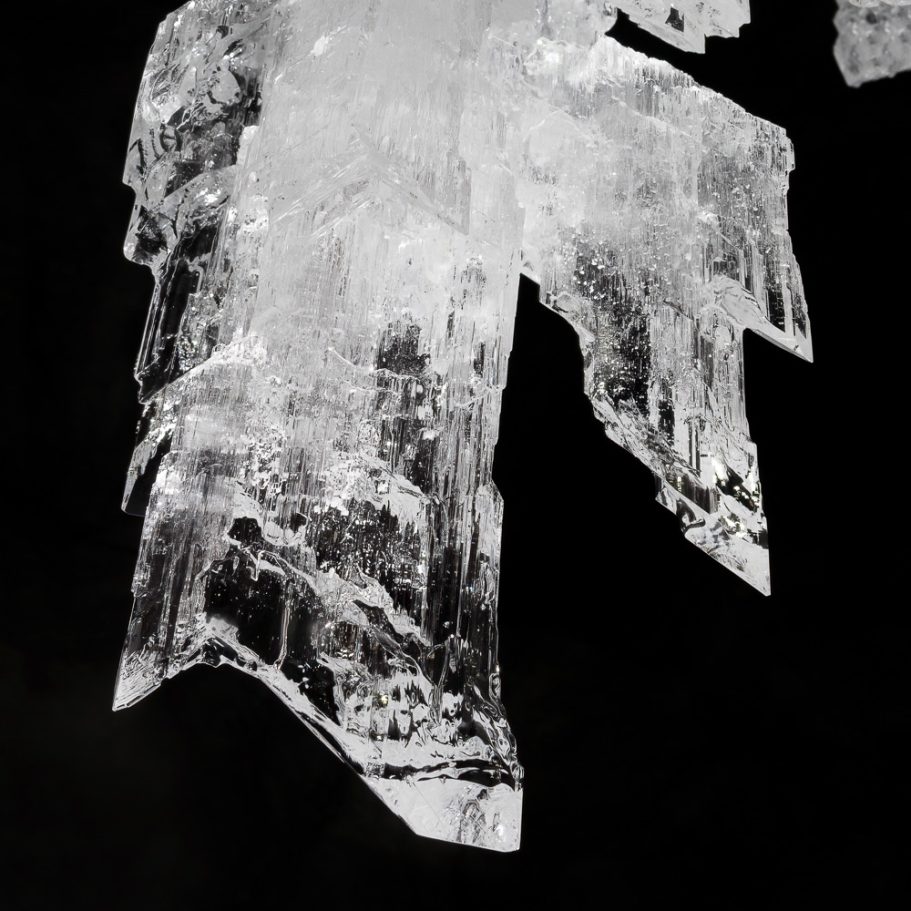 Crystal-clear selenite crystals